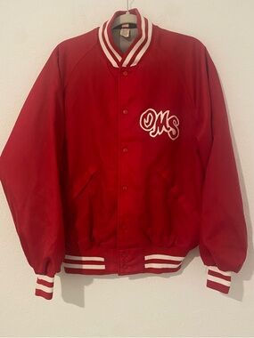 Dunbrooke Red and Black Label Ribbed Collar Jacket